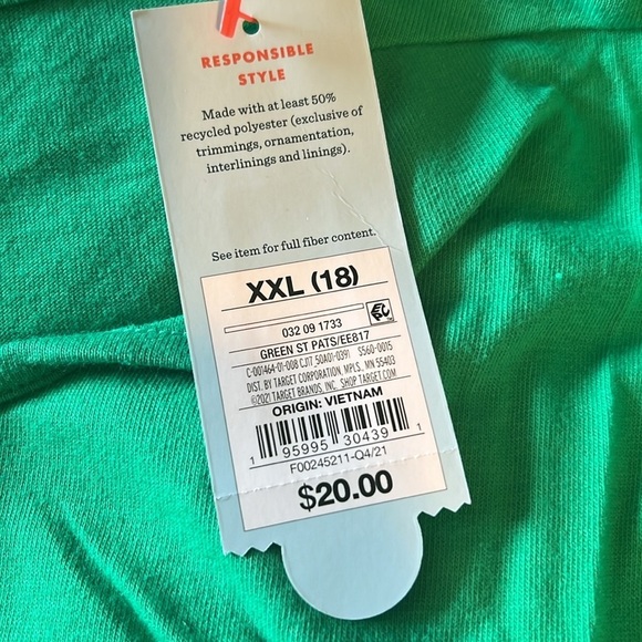 NWT Cat & Jack Girls Green St Patty Days Dress AA1 - Picture 4 of 6